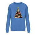 thumbnail image 6 of ShiShine Women's Christmas Sweatshirt Cute Books Tree Graphic Long Sleeve Holiday Shirts Casual Crew Neck Xmas Tops, 6 of 6