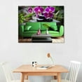 thumbnail image 2 of ONETECH Zen Basalt Stones and Purple Orchids Canvas Art Wall Decor 20\x16\, 2 of 4