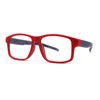 Kids Crushproof Flexible Rubber Rectangle Blue Light Filter Computer Glasses Red Navy