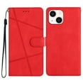 thumbnail image 5 of Cowithday iPhone 15 Flip Wallet Phone Case, PU Leather Kickstand Wrist Strap Card Holders Photo Slots Shockproof TPU Inner Shell Magnetic Solid Color Case Cover for Apple iPhone 15 5G 6.1", Red, 5 of 11