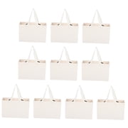 KAKOWELY 10Pcs White Paper Shopping Bags with Handles for General Users 6.3x5.1x2.4in