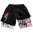 thumbnail image 1 of Baki Hanma-pantalones cortos de gimnasio para hombre, ropa deportiva de secado rápido, con estampado 3D de Manga, 2 en 1, 1 of 5