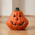 thumbnail image 7 of LAMIRO Savings Halloween Decorations Light Up Pumpkin Lantern,Led Pumpkin Lights Jack-O Lanterns,Plastic Pumpkin Statue Halloween Table Decor for Home Office Haunt House Party Scene Decor, 7 of 7