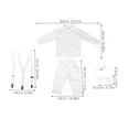 thumbnail image 5 of 1 Conjunto: Traje de caballero para baby shower: Traje de bebé niño con pajarita, camisa de vestir, tirantes y pantalones para bodas, fiestas y eventos formales. Tamaño: 90 cm., 5 of 5