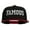 Black Red, variant on Famous Embroidered Two Tone Snapback Cap - Black Silver OSFM