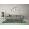 thumbnail image 3 of Ahgly Company Indoor Rectangle Persian Turquoise Blue Traditional Area Rugs, 6' x 9', 3 of 4
