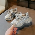 thumbnail image 2 of Povozer Toddler Shoes Toddler Kids Girls Boys Running Shoes Sneakers(Silver,9.5 Toddler), 2 of 7