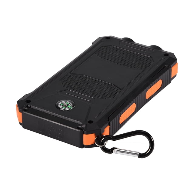 Portable 10000mAh Outdoor Fast Charge Solar Mobile Power Bank Case DIY Kit With Dual USB Output, Works With Battery Batteries Are Not Included