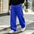 thumbnail image 2 of TQWQT Men's Loose Fit Sweatpants Drawstring Elastic Waist Casual Joggers Streetwear Oversized Wide Leg Pants With Pockets Solid Color Lounge Trousers Athletic Running Bottoms, 2 of 7