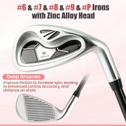 Costway Ladies Womens Complete Golf Clubs Set 10 Pieces Includes Alloy Driver