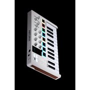 Arturia MiniLab 3 25-Key MIDI Controller Keyboard, White 231501 Bundle and OnStage MDC-5 5-Ft Male-to-Male MIDI Cable