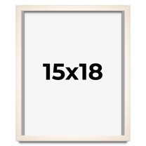 15x18 Frame White Wheat Solid Wood Picture Frame | Moulding Width 0.75 Inches | Interior Depth 0.5