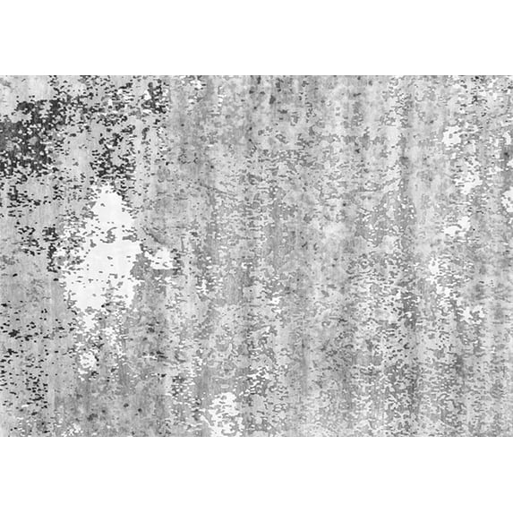 Ahgly Company Indoor Rectangle Oriental Gray Industrial Area Rugs, 8' x 12'