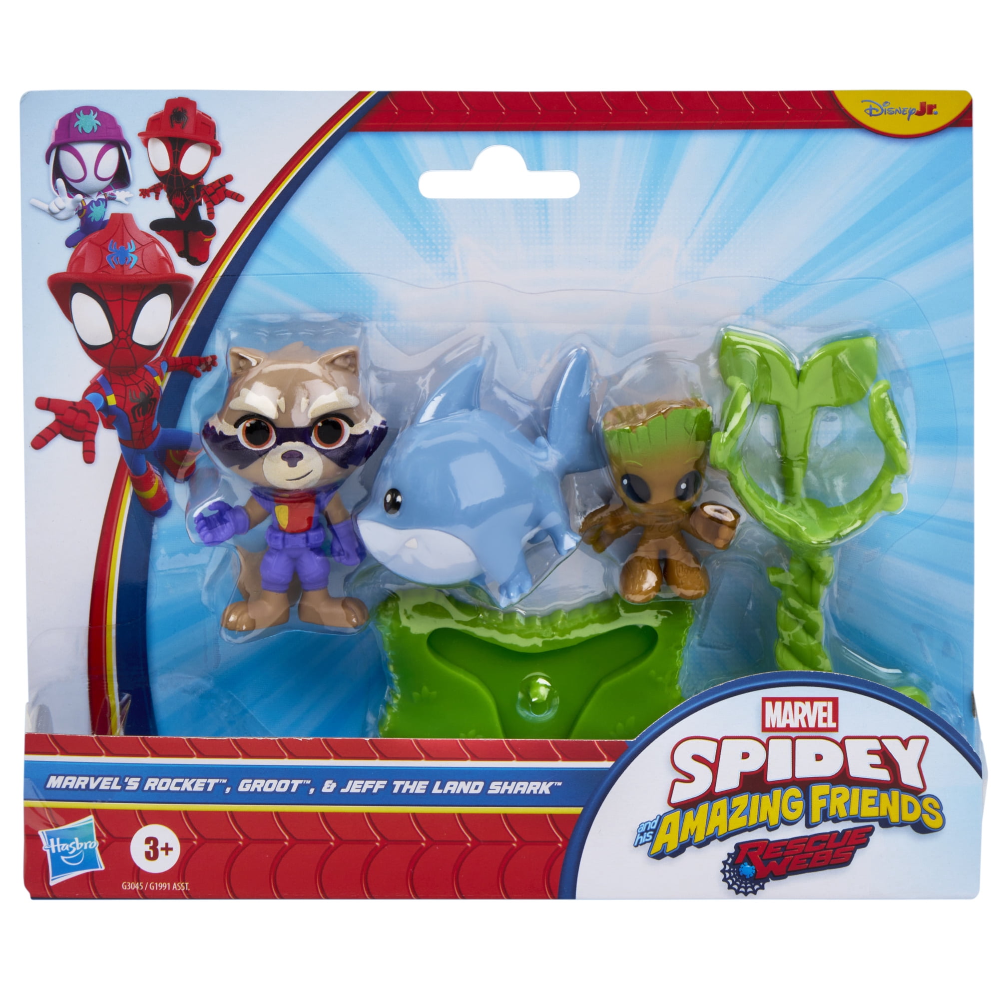 Marvel Spidey and his Amazing Friends Marvel’s Rocket, Groot, and Jeff The Land Shark
