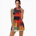 thumbnail image 2 of Geometric abstract art Colorful Sports Dresses Women Tennis Dress with Separate Shorts One-Piece Slim Fit Golf Dress, 2 of 4