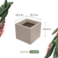 thumbnail image 4 of Ecobo Maceta de 36,1 cm de Alto | Ecológica, Duradera y Ligera | Para Uso en Interiores y Exteriores, Resistente a la Intemperie, Diseño Contemporáneo de Artesanos Brasileños - Color Arena, 4 of 4