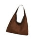 thumbnail image 4 of Bolso de bolso de viaje bolso de hombro de gamuza para mujeres elegantes para compras al aire libre Café, 4 of 8
