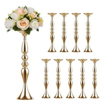 Nuptio Gold Centerpiece for Table ,20" Tall Gold Vase Centerpiece Flower Stand for Wedding Day Reception Event Party Anniversary Set of 10