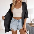 thumbnail image 3 of Swimsuit Coverup for Women Short Sleeve Lightweight Open Front Crochet Knit Kimono Cardigans Beach Cover Up, 3 of 5