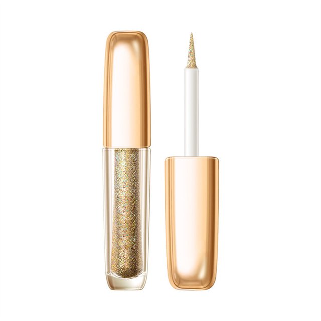 Sombra de ojos líquida con purpurina de cristal, gel de 3,3 ml, brillante, metálica, alta pigmentación, secado rápido, larga duración, vegana, para maquillaje de ojos diario y de fiesta, 5 tonos