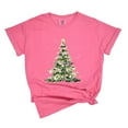 thumbnail image 6 of Watercolor Christmas Tree Sparkle - Women's Garment Dyed Tee, 6 of 16