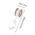 thumbnail image 3 of Ltvvegg 32.81ft Christmas Ribbon, 2.5in Ribbons Leaf Lace Shape Ribbons for Gift Wrapping Autumn Party Christmas Gifts Tree Decorations, White, 3 of 7