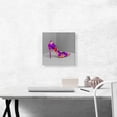 thumbnail image 2 of ARTCANVAS Purple Modern High Heels Shoe Stiletto Flower Pattern Canvas Art Print - Size: 12" x 12" (0.75" Deep), 2 of 9