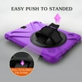 thumbnail image 3 of XYX Case for Samsung Galaxy Tab S2 9.7 inch SM-T810/SM-T815 with 360 Degree Rotating, Hand Strap, Shoulder Strap, Purple, 3 of 7