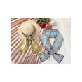 thumbnail image 6 of INSPIRE CHIC Women's Contrast Color Vintage Scarf, Skinny Long Hair Ribbon Handbag Handle Wrap Neck Tie Scarves Neckerchief 147x14cm/57.9x5.5"(LxW) Blue, 6 of 6
