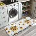 thumbnail image 3 of White Sunflower Letter Pattern Kitchen Rug Mat,Kitchen Runner Rugs Non Skid Washable,Decorative Kitchen Floor Mats for Kitchen,Sink,Laundry,17"x47.2", 3 of 7