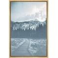 thumbnail image 3 of IDEA4WALL Framed Canvas Art Wall Decor Blue Wash Out Small Road with Mountains Landscape Wilderness Photography Minimalism Modern Scenic Relax/Calm Duotone for Dorm Home Office - 24"x36", 3 of 5