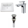 thumbnail image 1 of American Imaginations 21-in. W 1 Hole Ceramic Top Set In White Color - Overflow Drain Incl. AI-29723, 1 of 9