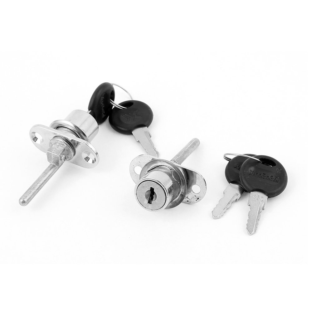 Home Office Sliding Door Drawer Showcase Plunger Lock 2PCS
