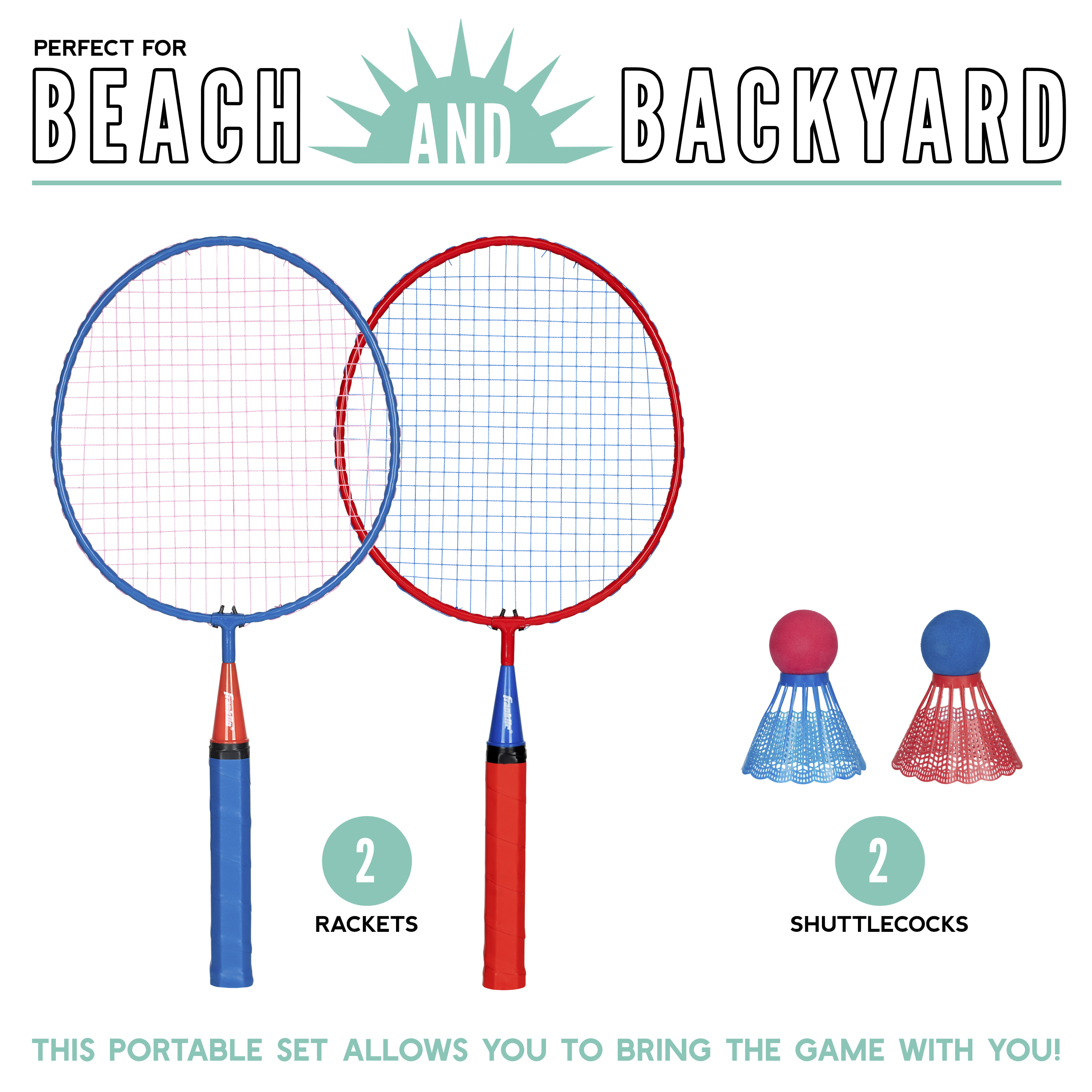 Franklin Sports Smashminton Kids Badminton Racket Set photo 2