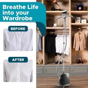 STEAM AND GO The Rival Clothes Steamer, Foldable Standing Garment Steamer for Clothes, Black