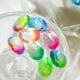 thumbnail image 4 of Traje de joyería para decoración de uñas. Accesorios de uñas transparentes de hielo, joyería para uñas de resina de diamante con parte inferior puntiaguda ovalada de color degradado, 4 of 5