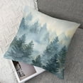 thumbnail image 7 of Acheng  Throw Pillow Cover Watercolor Foggy Tree Misty Mountain Wild Outdoor Landscape Nature Decor Lumbar Pillow Case Cushion for Sofa Couch Bed,Set of 2 White (Two Sides Print) 12x12in, 7 of 7