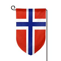 Norwegian Flag Double Sided Garden Flag for Indoor Outdoor Decorations 12.5 * 18 Inches Fillet