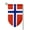 Fillet, variant on Norwegian Flag Double Sided Garden Flag for Indoor Outdoor Decorations 12.5 * 18 Inches Square