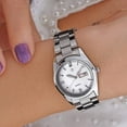 thumbnail image 3 of Watches for Women Analog Quartz Silver Stainless Steel Watches Luminous Waterproof Ladies Dress Watch, 3 of 5