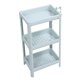 thumbnail image 2 of Estante de almacenamiento para el suelo del baño, estante abierto, estante de esquina independiente, estante de almacenamiento, azul nórdico, 3 niveles, 2 of 10