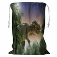 thumbnail image 1 of YUSDECOR Dinosaur Jungle Storage Basket Laundry Bag with Drawstring Size 24x32 Inch, 1 of 3