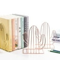 thumbnail image 2 of 1 Pair Iron Wrought Book Stands Creative Cactus Shaped Bookracks Desktop Book Magazine Organizer Storage Holder, 2 of 7