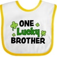 thumbnail image 3 of Inktastic One Lucky Brother with Shamrocks Boys Baby Bib, 3 of 4