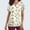 Scrubs-Yellow, variant on Gamivast Scrubs for Women Print V-Neck Short Sleeve Nursing Scrubs Tops with Pockets Soft Stretch Breathable Scrub Nursing Uniform