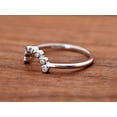 thumbnail image 3 of Oryn Jewelry 0.8 Ct Round Cut Moissanite Band - 14K White Gold Plated Band - Curved Bridal Anniversary Ring - Stacking Engagement Gift Band, 3 of 5