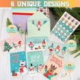 thumbnail image 3 of Tarjetas de Navidad GRADESIN Winter, paquete de 24 con sobres y pegatinas, 3 of 9