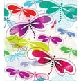 thumbnail image 3 of Dragonfly Duvet Cover Set, Modern Dragonfly and Floral Pattern Hydrangea Petals Like Fireworks Colorful Art, Decorative 3 Piece Bedding Set with 2 Pillow Shams, Queen Size, Multicolor, by Ambesonne, 3 of 3