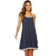 thumbnail image 3 of Ekouaer Sleeveless Mini Nightgowns Women's Summer Loose Fit Tank Top Nightgown Sleepwear Dress, 3 of 6