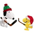 thumbnail image 5 of Northlight Lighted Snoopy and Woodstock Play Hockey Outdoor Christmas Decoration - 28", 5 of 9